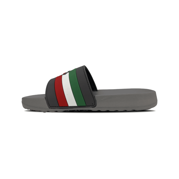 971 9A | The Vialli Sandals Burdissia in Grey offer a sleek and minimalist design that effortlessly combines comfort with style, featuring a contoured footbed for optimal support. Crafted from high-quality materials, these slides are perfect for casual wear, providing durability and a sophisticated edge to any relaxed outfit.