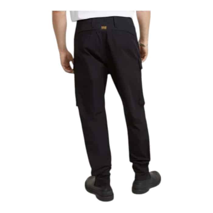 251 14 C | The G-Star Cargo 3.0 3D Regular Tapered in Black is a modern, functional take on classic cargo pants, combining innovative design and utility. Featuring 3D construction, these pants are sculpted to follow the natural curves of the body, ensuring comfort and unrestricted movement. With a regular rise that tapers towards the ankle, they boast a sleek, urban silhouette enhanced by strategically placed pockets for a stylish yet practical aesthetic.