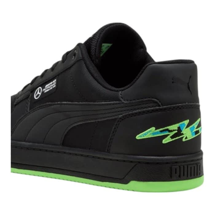 5 191 D | <p data-pm-slice="1 1 []">The Puma MAPF1 Caven 2.0 Neon Green combines motorsport-inspired design with bold streetwear aesthetics, making it a standout addition to any collection. Featuring a vibrant neon green colorway with Mercedes-AMG Petronas branding, these sneakers boast a durable synthetic leather upper, perforated detailing for breathability, and Puma's SoftFoam+ cushioning for all-day comfort. With a sleek, aerodynamic shape and reliable rubber outsole, the Caven 2.0 delivers style, performance, and versatility for those who value both innovation and individuality.</p>