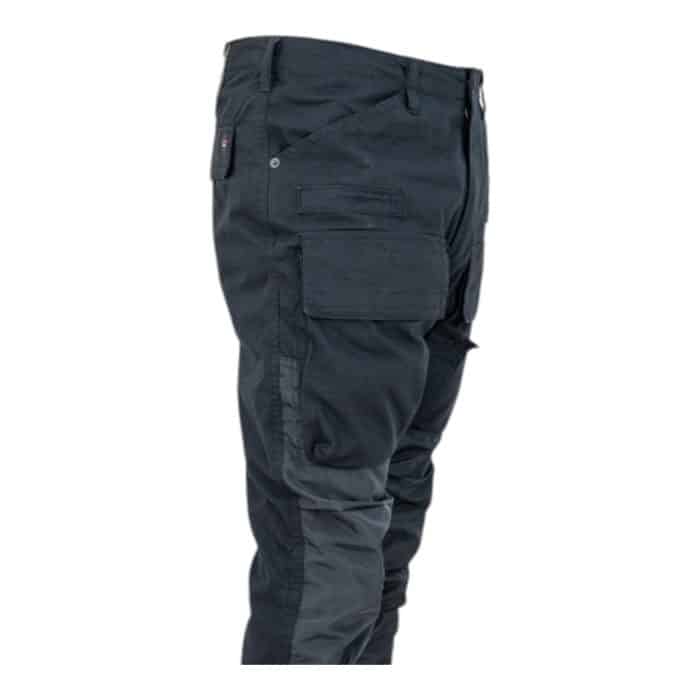 695 12 D | The Cutty Cargo Tobias Black blend rugged functionality with contemporary style, offering a versatile wardrobe essential for any occasion. Crafted from a durable yet comfortable cotton-blend fabric, these pants feature multiple spacious pockets and adjustable cuffs, combining practicality with a sleek, modern silhouette. Whether paired with casual sneakers or dressed up with polished footwear, the Tobias Black cargo pants adapt effortlessly to your lifestyle while ensuring long-lasting comfort and refined appeal.