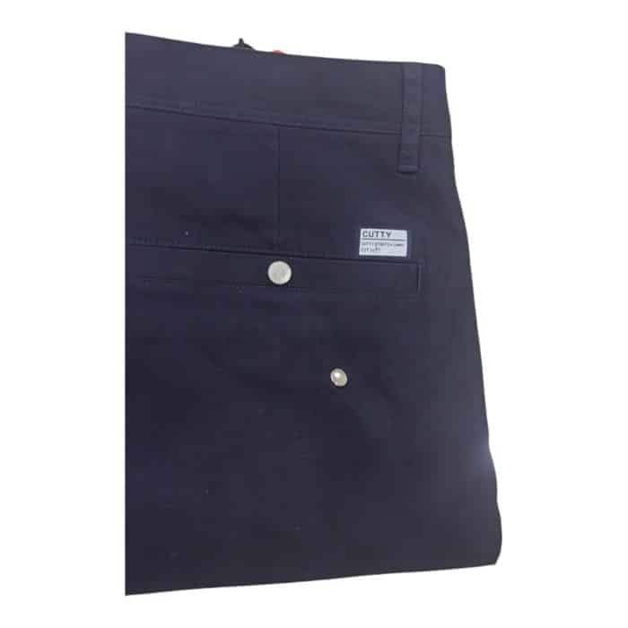 794 2 C | The Cutty Chino Hot Navy combines modern style with ultimate comfort, featuring a slim-fit design crafted from high-quality cotton with a touch of elastane for added flexibility and durability. Its deep navy hue offers versatility, making it suitable for both casual and formal occasions, while the thoughtful design includes slanted front pockets, button-secured back pockets, and a flexible waistband for a tailored yet comfortable fit. Perfectly suited for a variety of outfits, the Cutty Chino Hot Navy effortlessly pairs with both smart shirts and casual tees, ensuring you look sharp no matter the event.