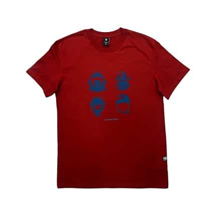 G Star Raw T Shirt Masks GR Red