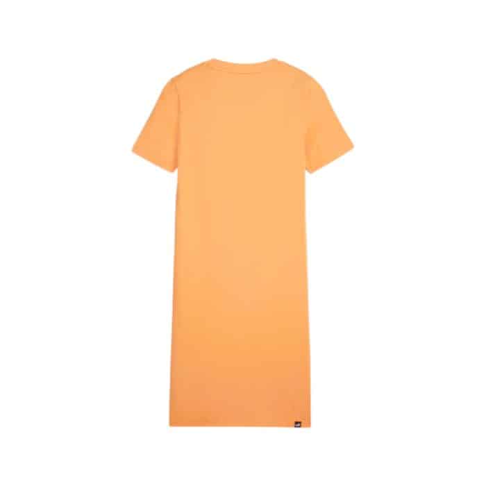 995 9 B | The Puma Tee Dress ESS Melon offers a perfect blend of comfort and style with its vibrant melon color, soft fabric, and relaxed fit, making it a versatile addition to any casual wardrobe. Designed with a modern T-shirt silhouette, this dress provides all-day wearability while the minimalist Puma logo adds a touch of sophistication without overpowering the overall look. Ideal for a variety of occasions, from laid-back outings to quick errands, the dress easily pairs with sneakers or sandals and can be accessorized to create a personalized, effortless outfit.