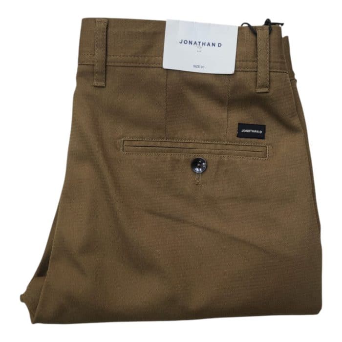 331 49 B | The JD Chino Kent Toffee pants seamlessly combine modern sophistication with everyday practicality, crafted from premium materials for exceptional comfort and durability. Featuring a rich toffee hue and a sleek, tapered fit, these chinos effortlessly enhance your style, making them ideal for both casual outings and semi-formal occasions. Thoughtfully designed with deep pockets, a secure waistband, and breathable fabric, they offer versatility and elegance for any wardrobe.