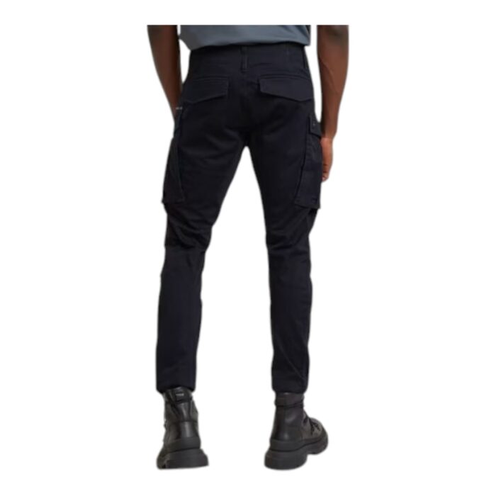 251 18 B | The G-Star Rovic Zip 3D Regular Tapered Cargo Pants in Salute Navy combine rugged military-inspired elements with a modern, streetwear-ready fit, featuring deep thigh pockets, articulated knees, and zip detailing for both practicality and a bold aesthetic. Made from a durable cotton blend with a slight stretch, these pants provide exceptional comfort, breathability, and freedom of movement, making them ideal for both casual wear and active lifestyles. With their tapered silhouette, adjustable hems, and reinforced stitching, these cargo pants offer a stylish yet functional option for those who appreciate utility-driven fashion without compromising on design.