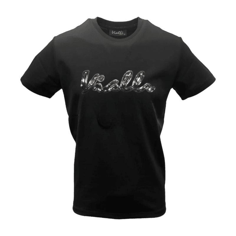 Vialli T Shirts Justin Black