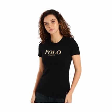 Polo T-shirt Ash Logo Black