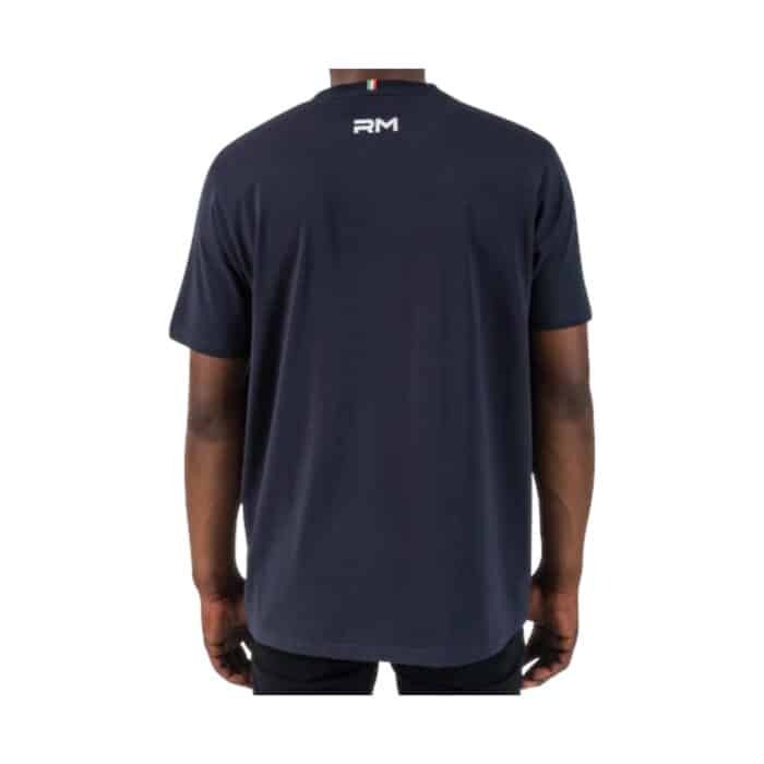 11 91 A | The Rossimoda T-Shirt Antonio Navy is a premium essential, crafted from a high-quality cotton blend for exceptional comfort, breathability, and durability. Designed with a tailored fit, finely stitched crew neck, and reinforced seams, it offers a polished yet effortless style for any occasion. The rich navy hue pairs seamlessly with various outfits, while advanced color retention ensures long-lasting vibrancy. Soft, lightweight, and easy to maintain with wrinkle and shrink resistance, this t-shirt blends sophistication and practicality, making it a must-have for the modern wardrobe.