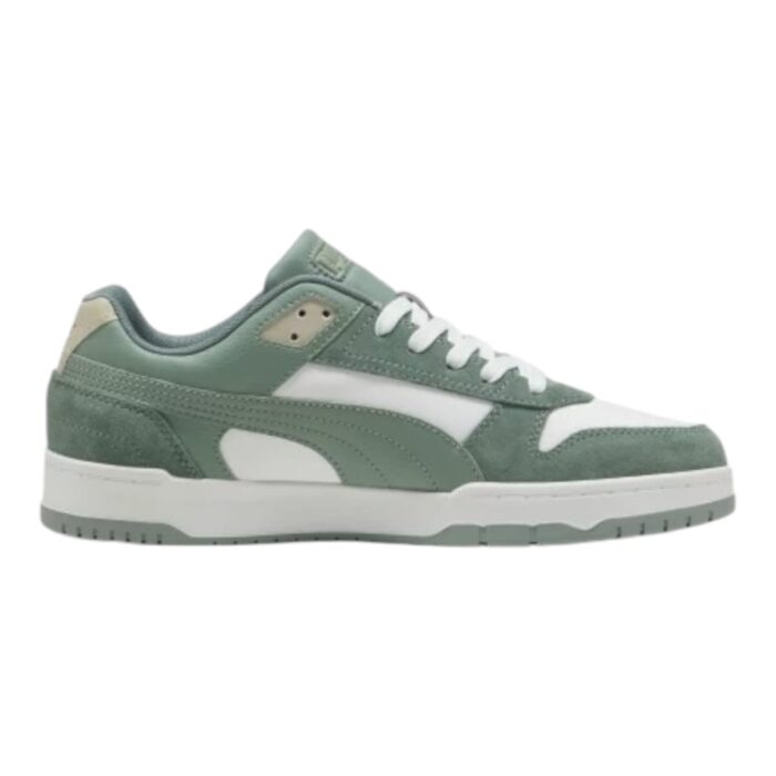 Puma RBD Game Low SD in White/Green/Moon Desert Dust