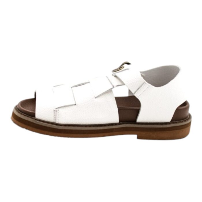 55 130 D | The Jonathan D Orion Sandal in White is a perfect blend of modern minimalism and timeless sophistication, featuring a sleek and clean design that effortlessly enhances any outfit, whether for casual daytime wear or semi-formal evening occasions. Crafted with precision using high-quality materials, this sandal ensures durability and comfort, boasting an ergonomic fit that provides excellent support for extended wear while maintaining a stylish aesthetic. Its versatile white color, paired with a structured yet breathable design, makes it an essential footwear choice for individuals who appreciate both elegance and practicality in their fashion choices.