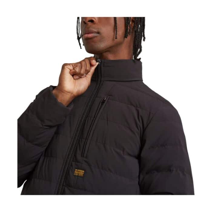 932 4 D | The G-Star Jacket Foundation Liner Black is a sleek, versatile piece designed for those who appreciate both style and functionality, offering a modern fit that can easily be layered or worn on its own. Crafted with lightweight yet durable materials, it provides warmth without the bulk, making it perfect for layering under outerwear in colder months or as a standalone jacket during milder weather. Featuring secure zippered pockets and ergonomic stitching, this jacket ensures both comfort and practicality, while its minimalist black design adds a timeless touch to any wardrobe.